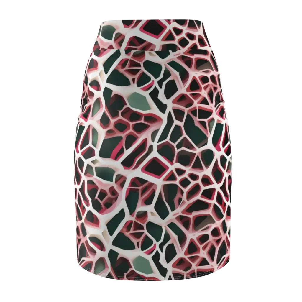 Rose Circuit on Pencil Skirt — Back