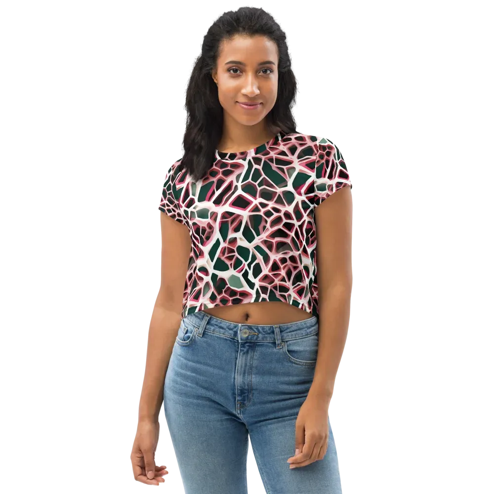Rose Circuit on Crop Tee — Front