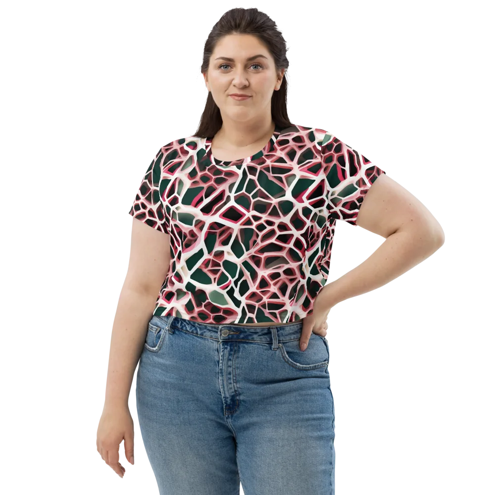 Rose Circuit on Crop Tee — Front
