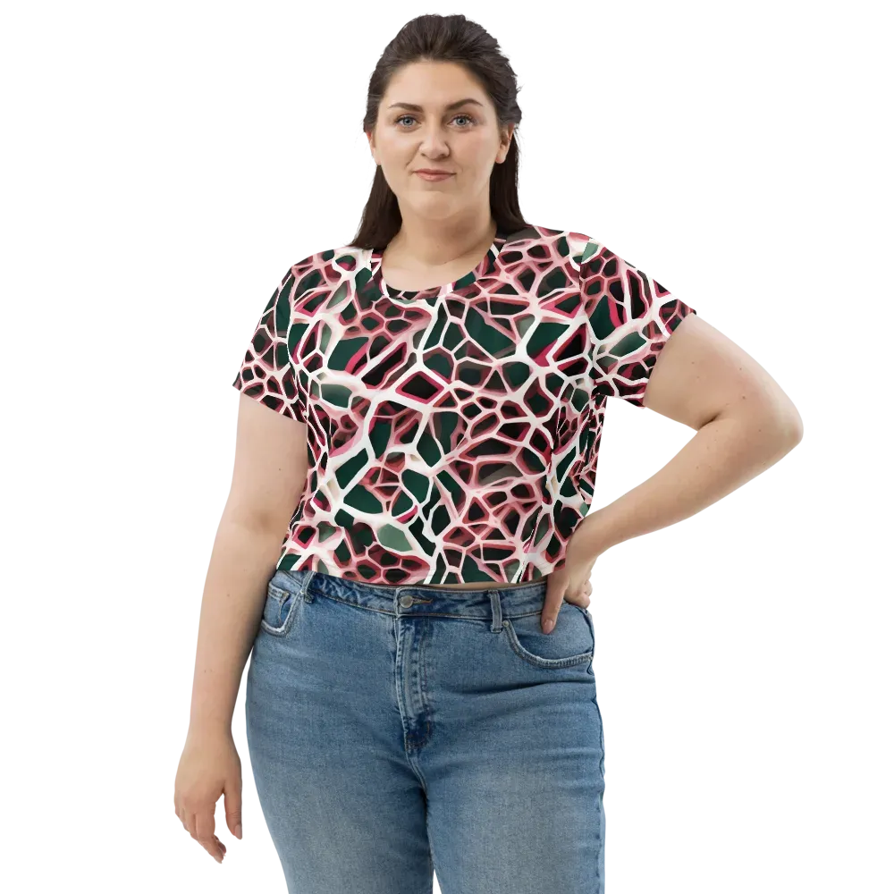 Rose Circuit on Crop Tee — Front