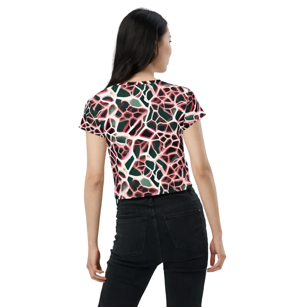 Rose Circuit on Crop Tee — Back