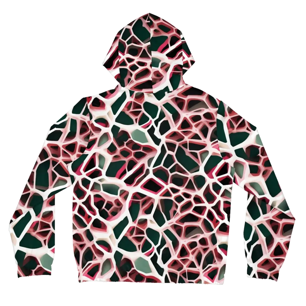 Rose Circuit on Women's Full-Zip Hoodie — Back