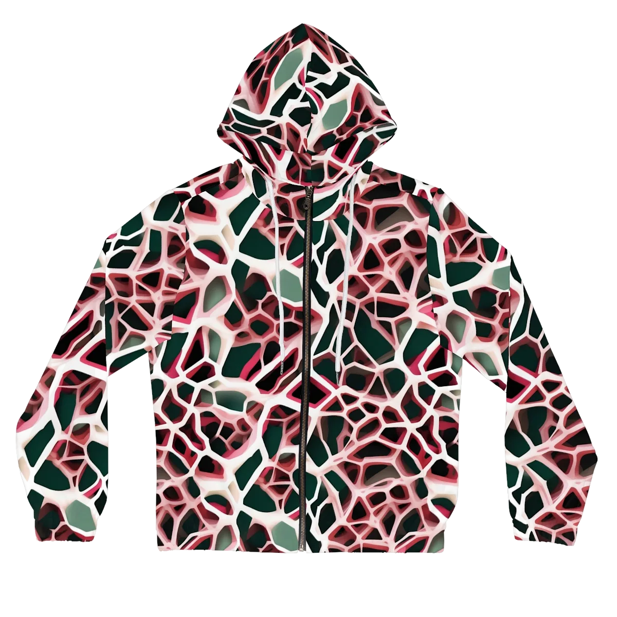 Rose Circuit on Women's Full-Zip Hoodie — Front