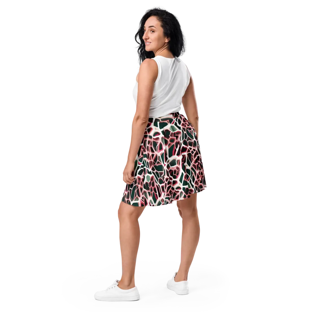 Rose Circuit on Skater Skirt — Back