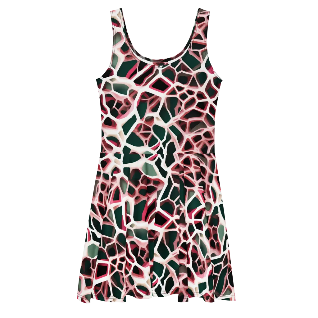 Rose Circuit on Skater Dress — Front
