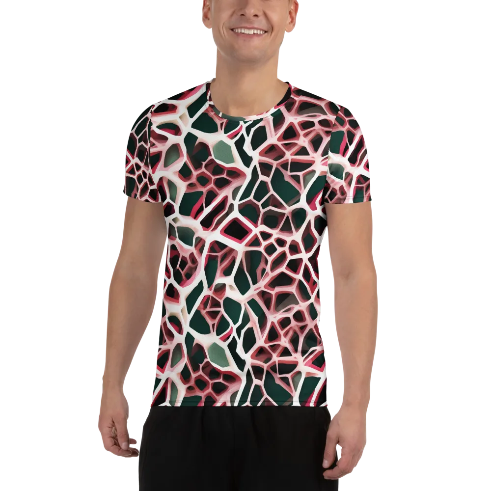 Rose Circuit on Men's Athletic T-Shirt — Front