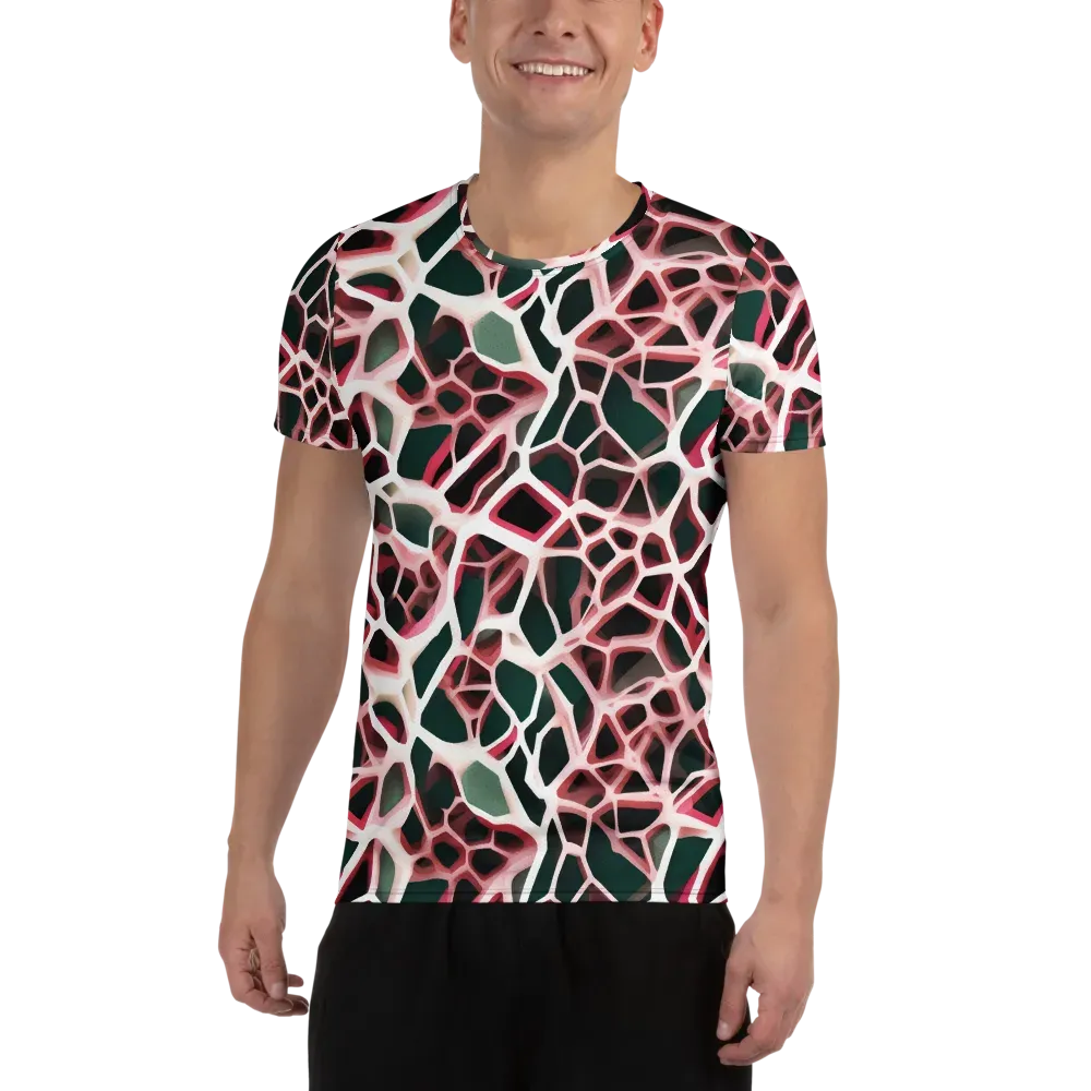 Rose Circuit on Men's Athletic T-Shirt — Front