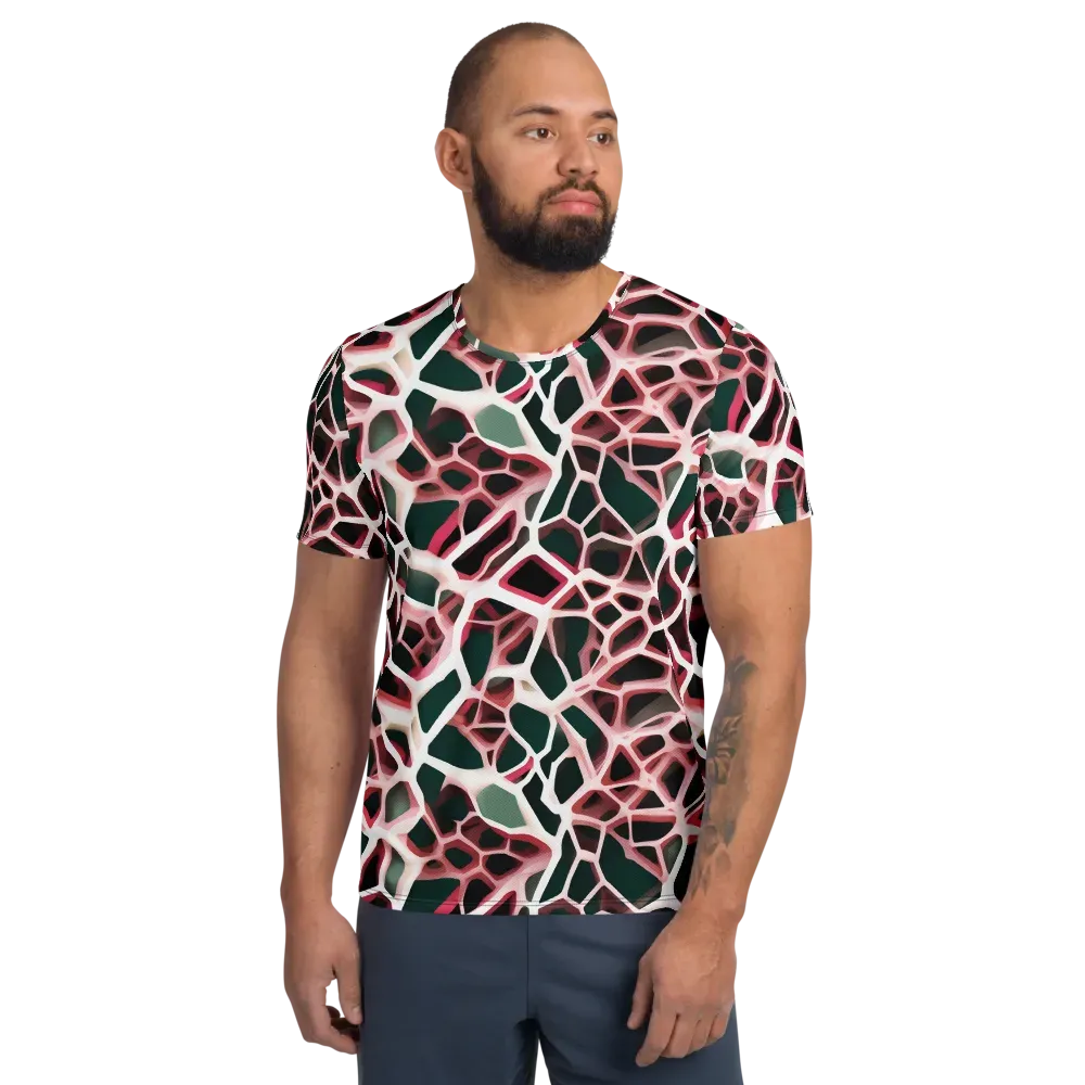 Rose Circuit on Men's Athletic T-Shirt — Front