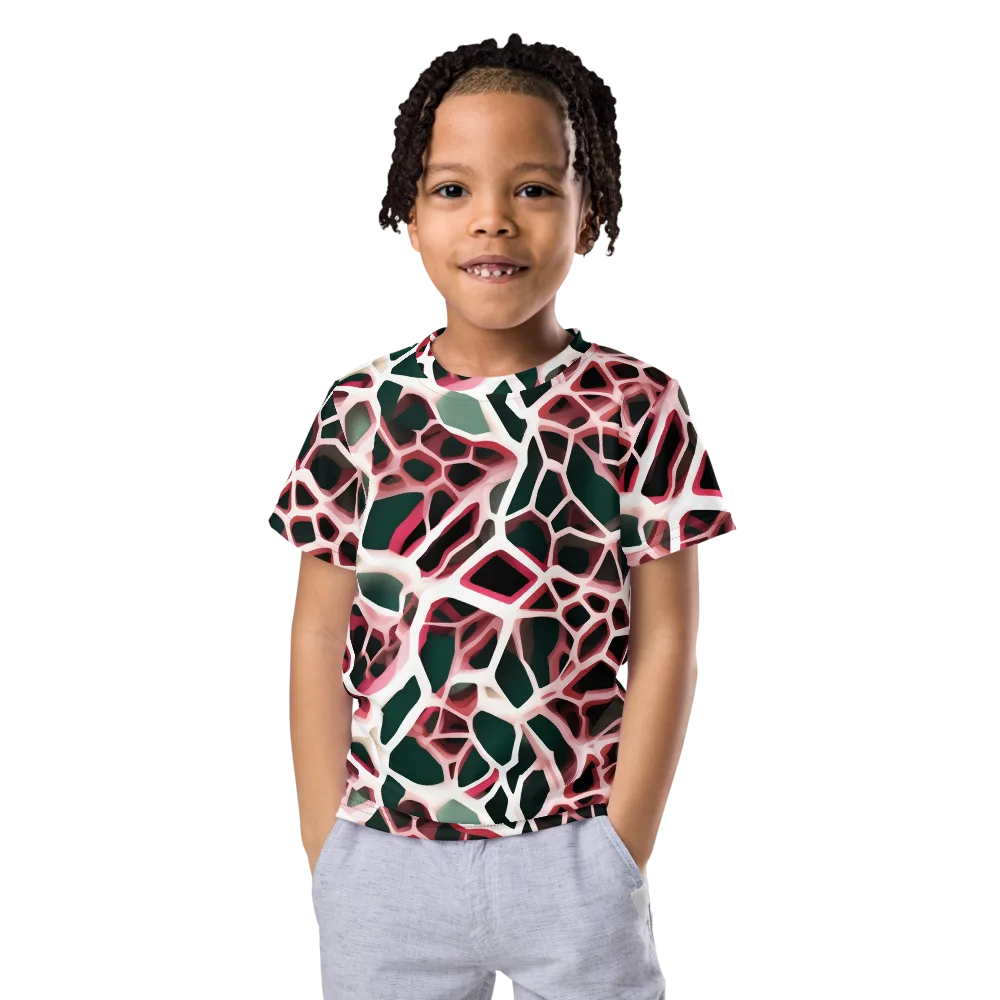 Rose Circuit on Kids Crew Neck T-Shirt — Front