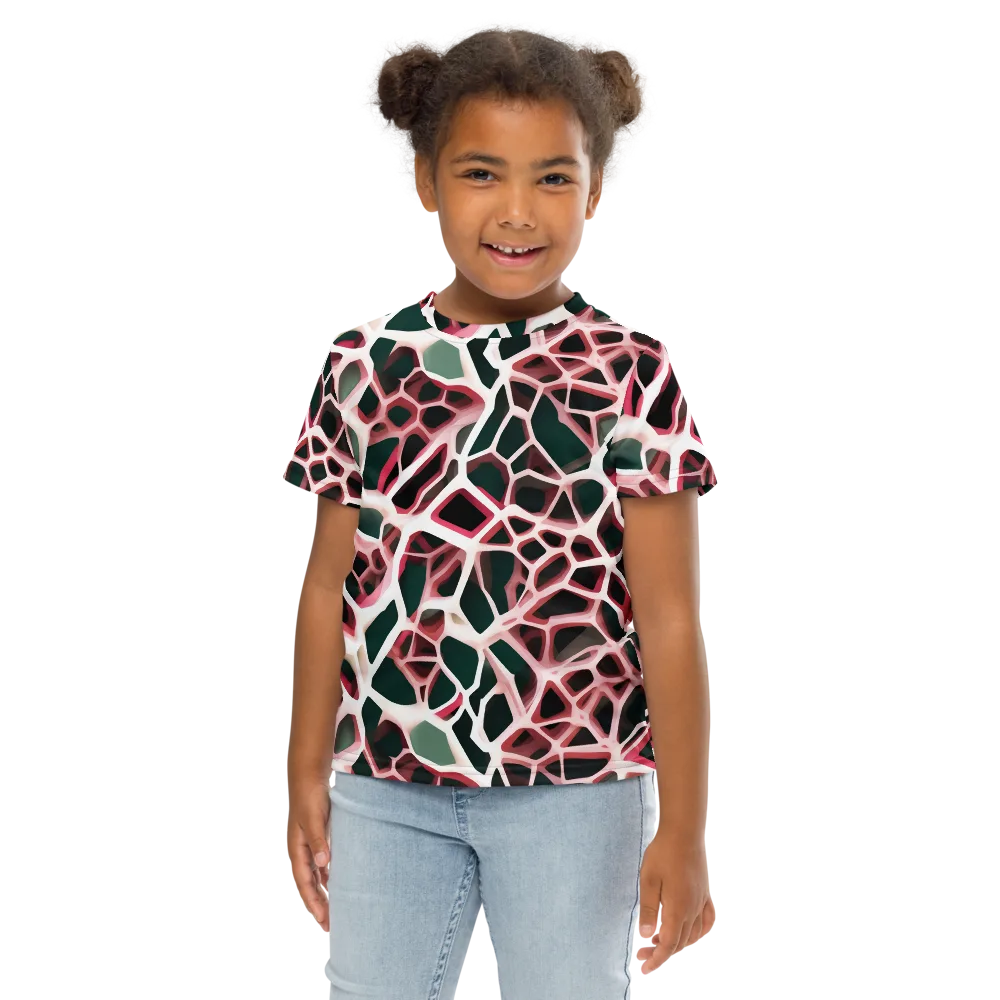 Rose Circuit on Kids Crew Neck T-Shirt — Front