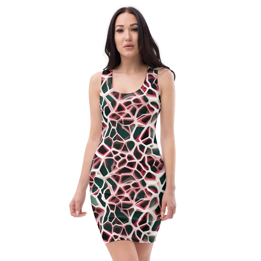 Rose Circuit on Bodycon Dress — Front