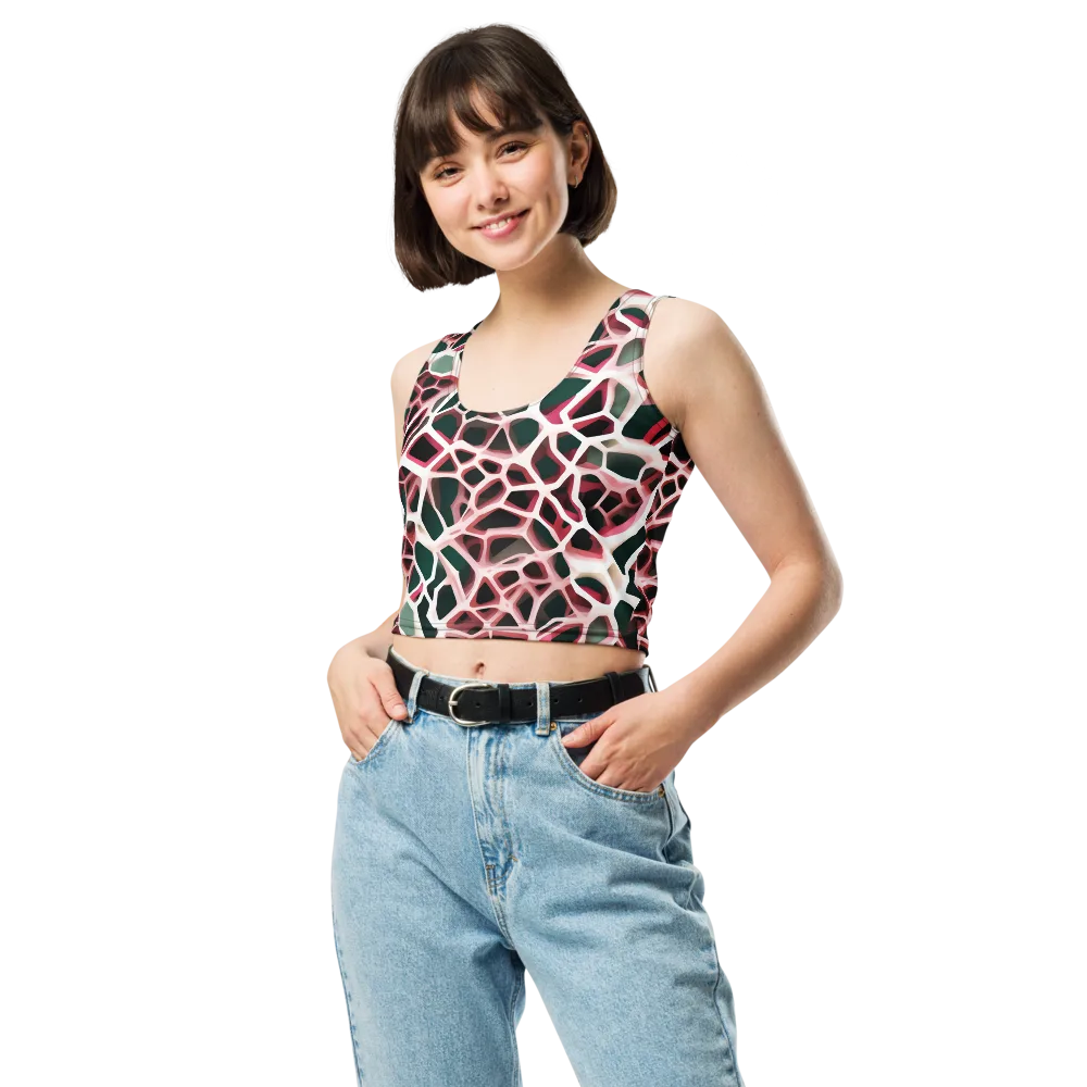 Rose Circuit on Crop Top — Front