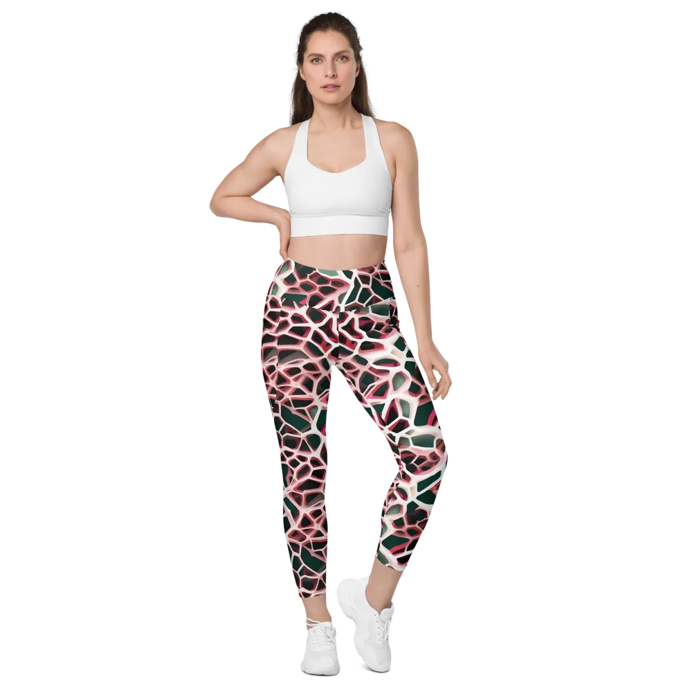 Rose Circuit on Leggings with Pockets — Front