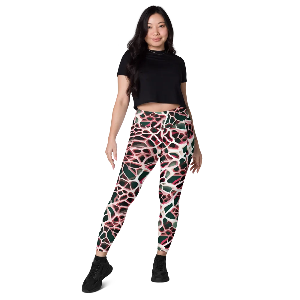Rose Circuit on Leggings with Pockets — Front