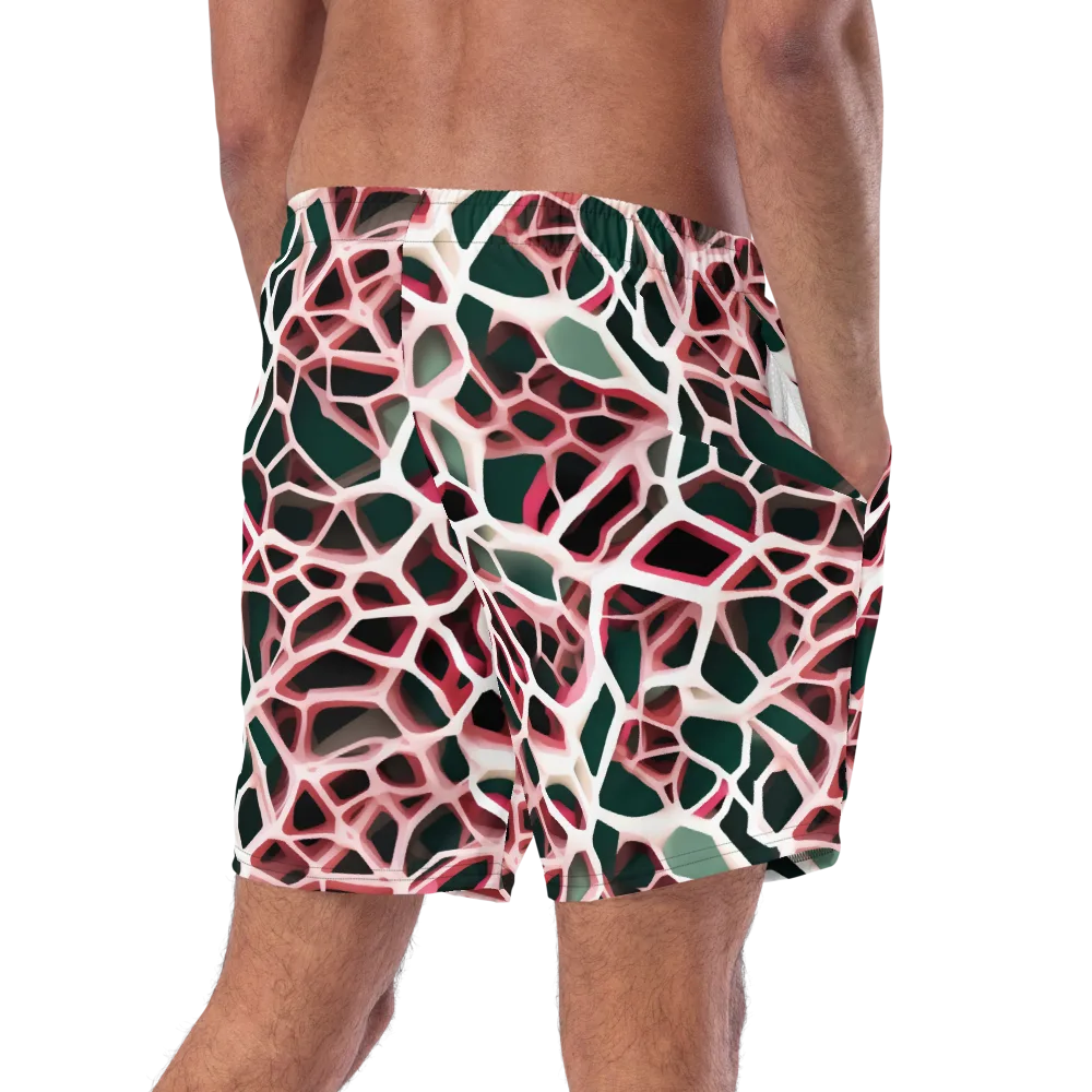 Rose Circuit on Swim Trunks — Right Back