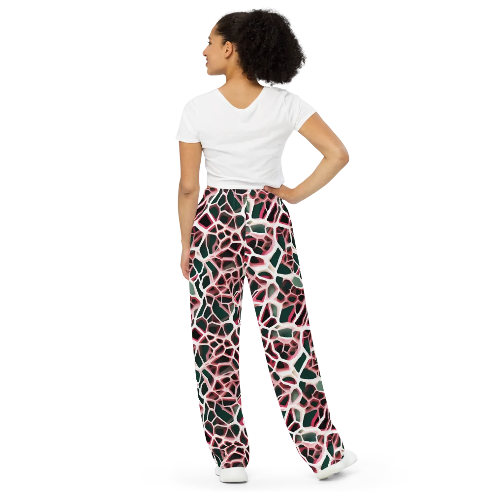 Rose Circuit on Wide-Leg Pants — Back