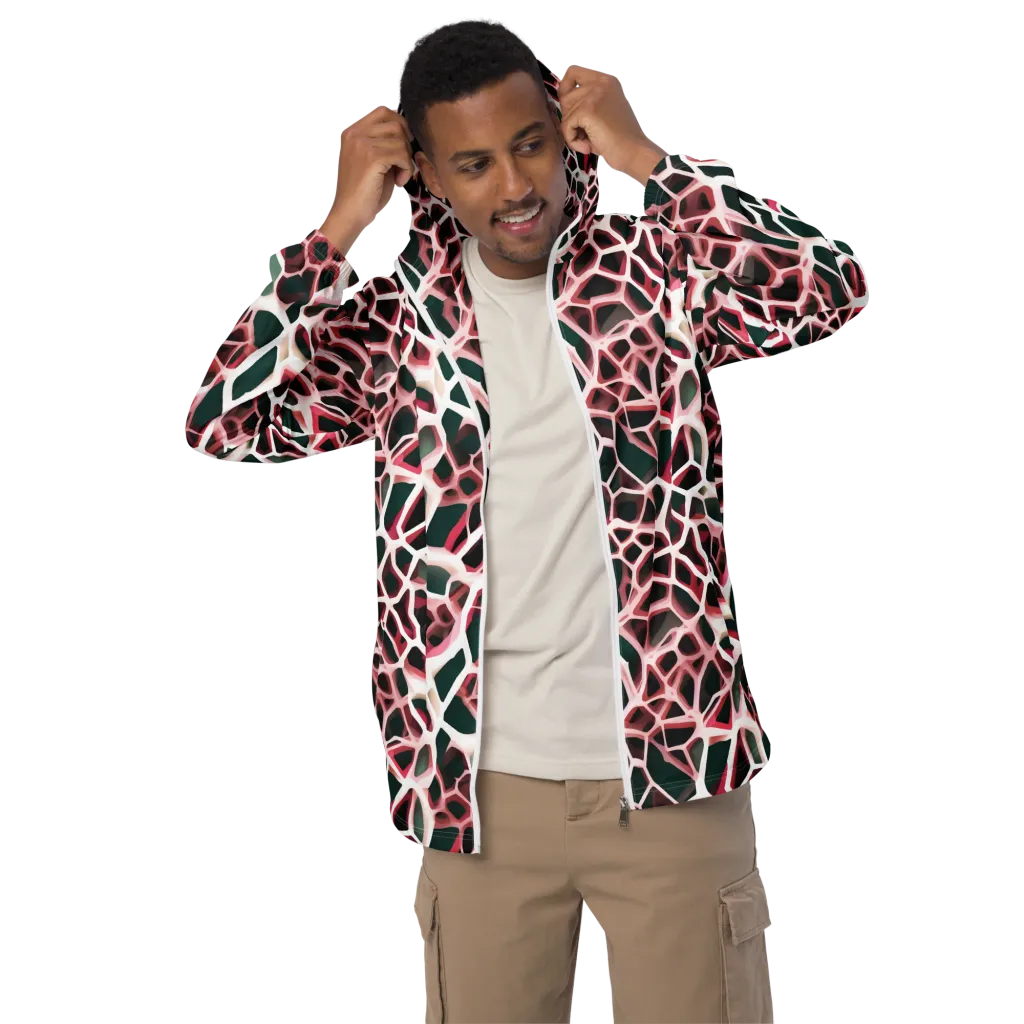 Rose Circuit on Men's Windbreaker — Front