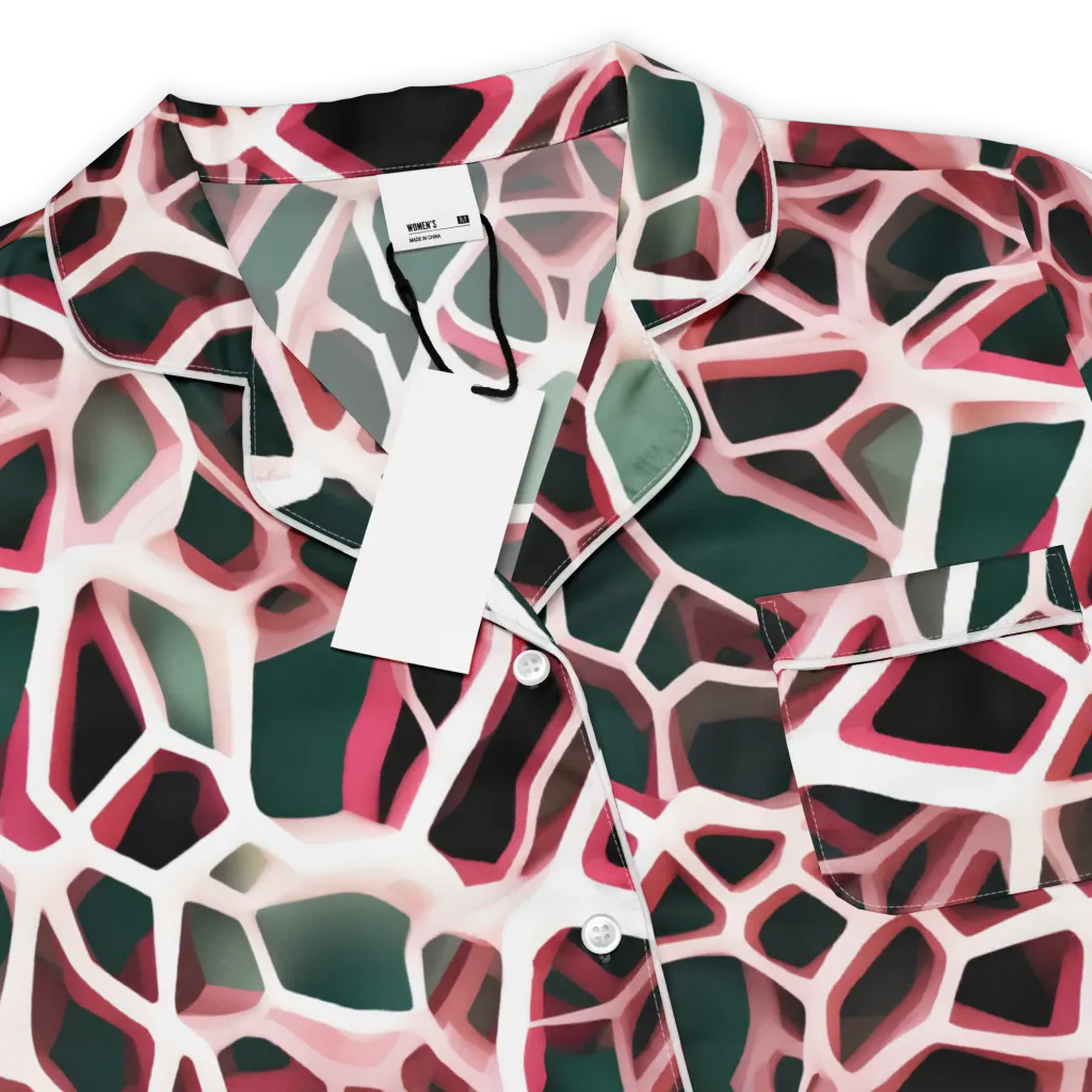 Rose Circuit on Women's Short Sleeve Pajama Top — Product details