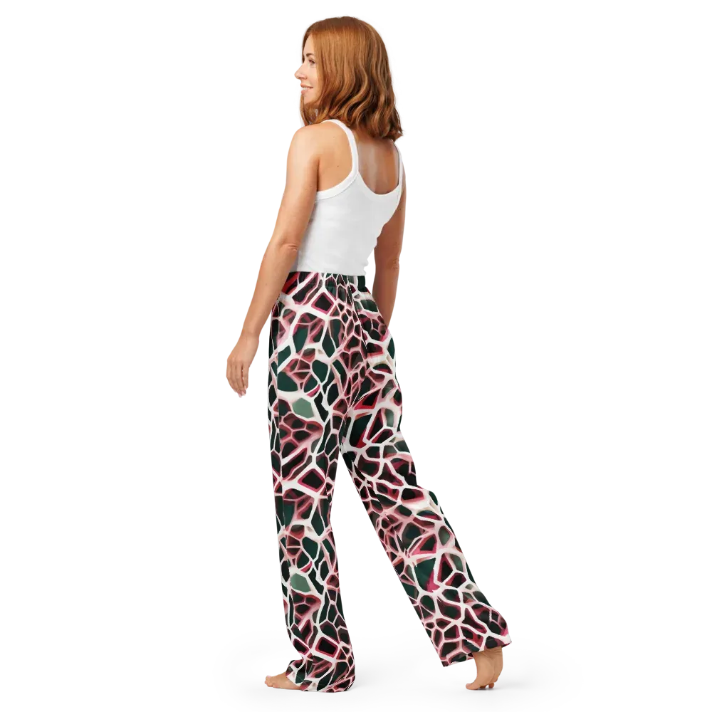 Rose Circuit on Women's Pajama Pants — Back