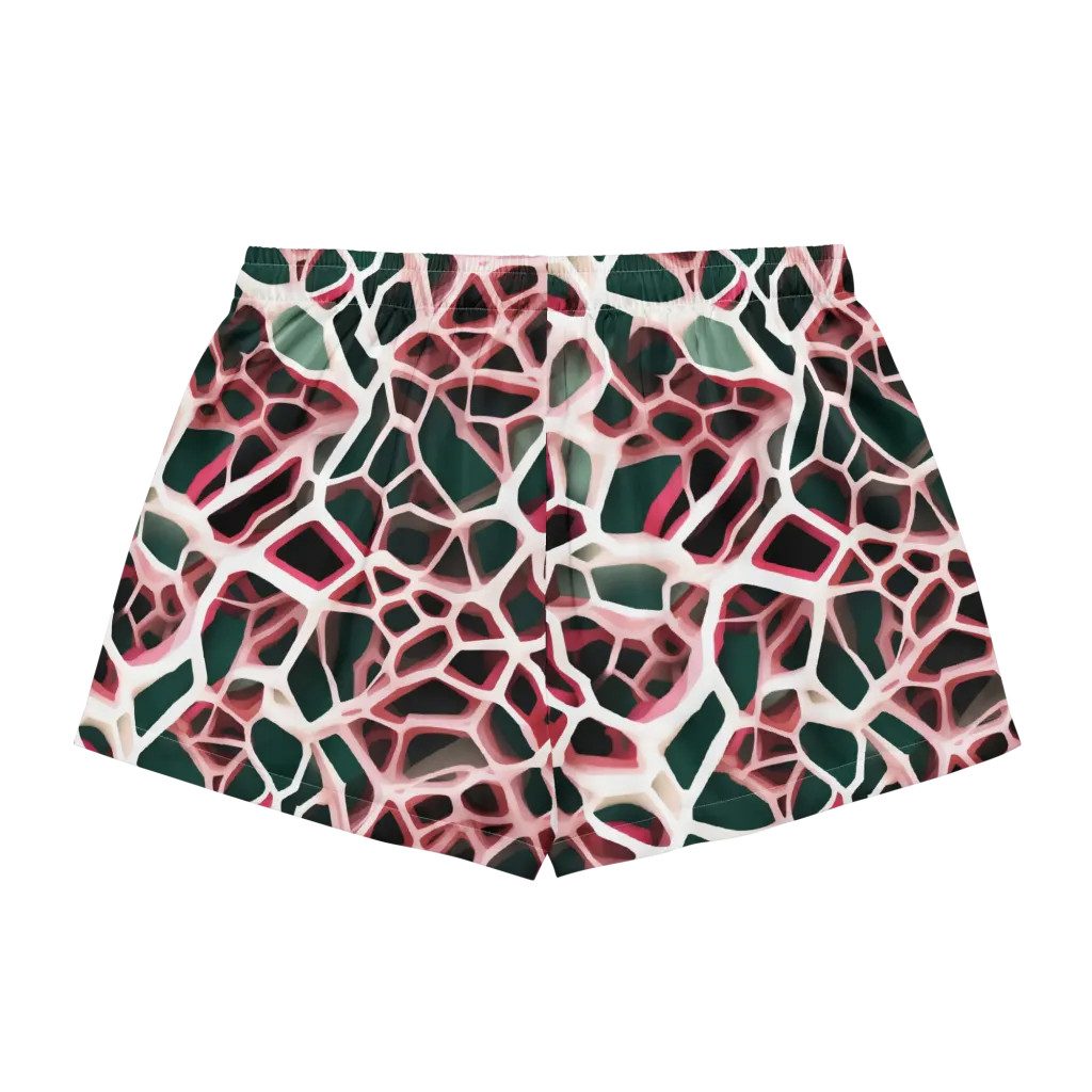 Rose Circuit on Women's Pajama Shorts — Back