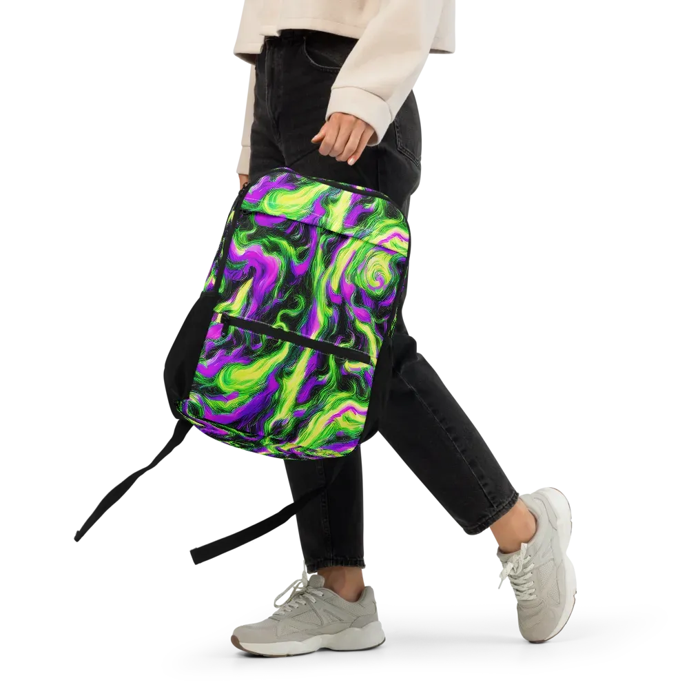 Neon Marble on Utility Backpack — Front