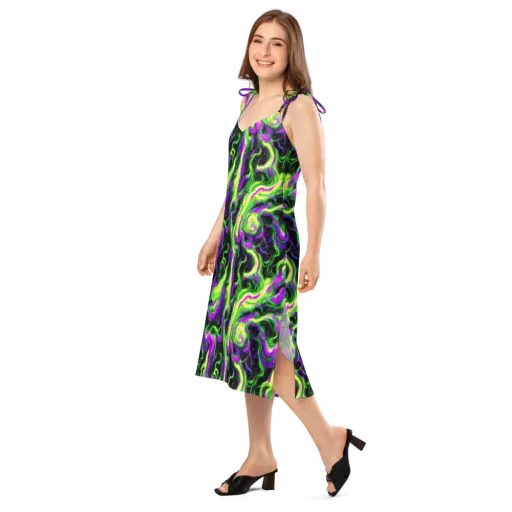 Neon Marble on a Slip Dress