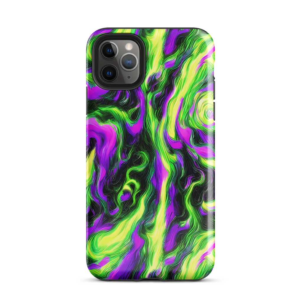 Neon Marble on Tough Case for iPhone® — Front