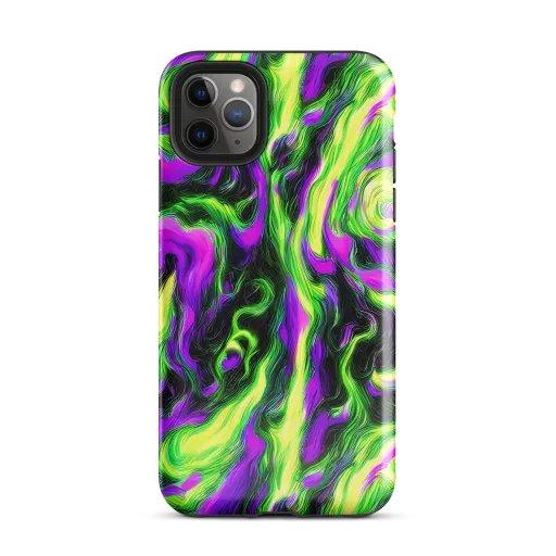 Neon Marble on a Tough Case for iPhone®