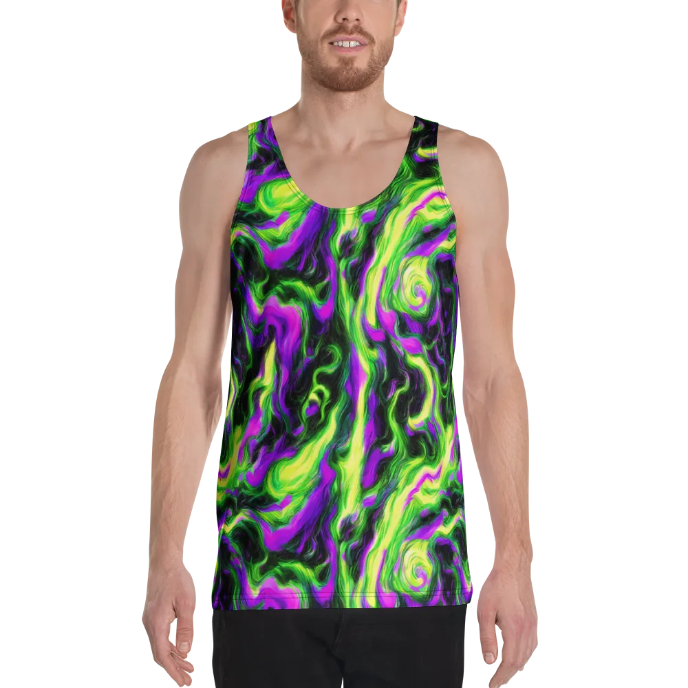 Neon Marble on Men's Tank Top — Front