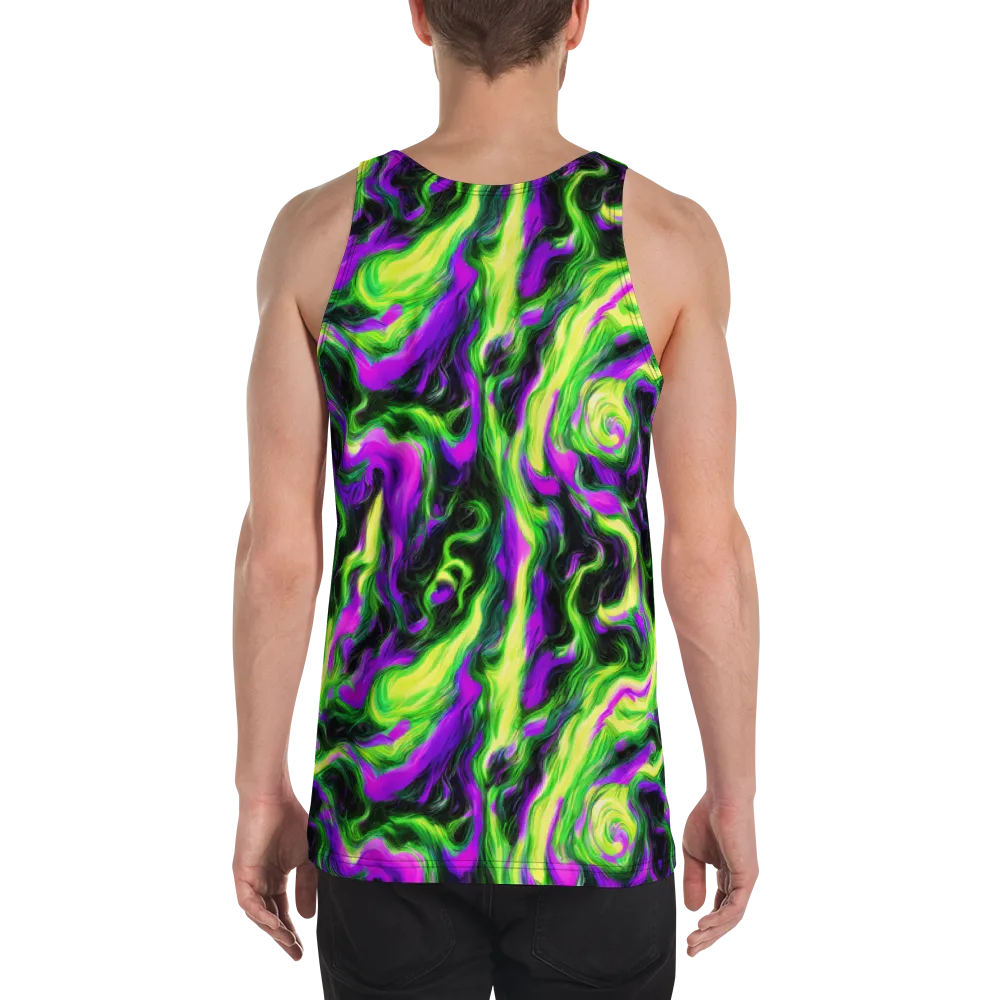 Neon Marble on Men's Tank Top — Back