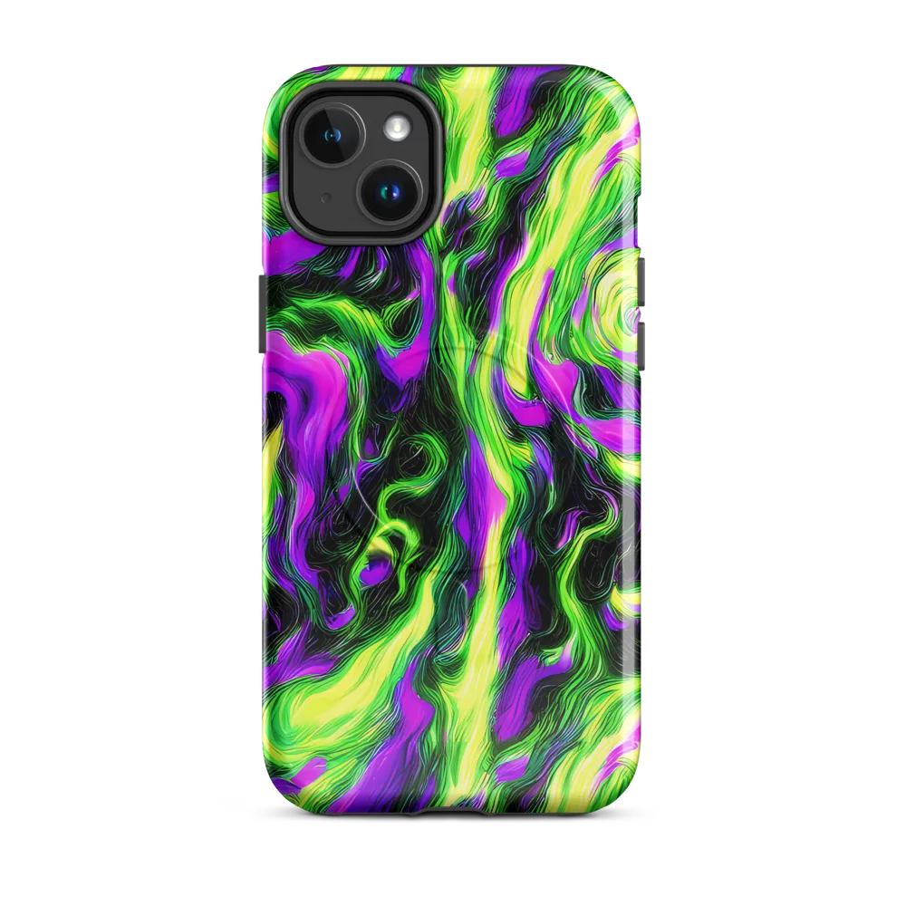 Neon Marble on MagSafe Tough Case for iPhone® — Front