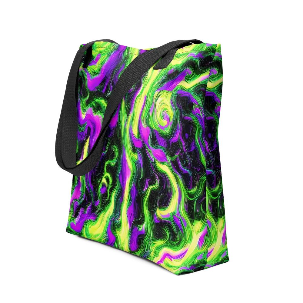 Neon Marble on Tote Bag — Front