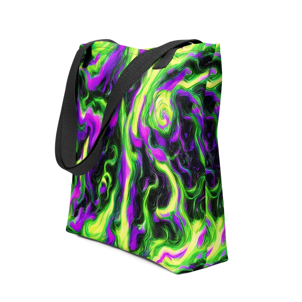 Neon Marble on Tote Bag — Front