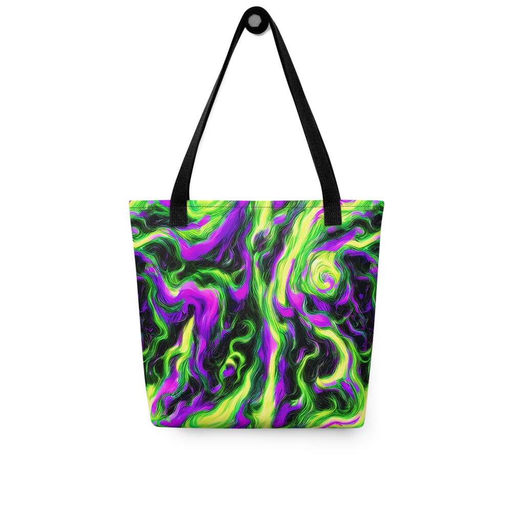 Neon Marble on Tote Bag — Front