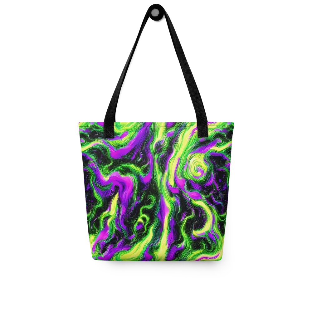 Neon Marble on Tote Bag — Front