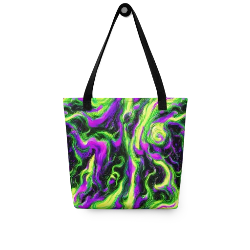 Neon Marble on a Tote Bag