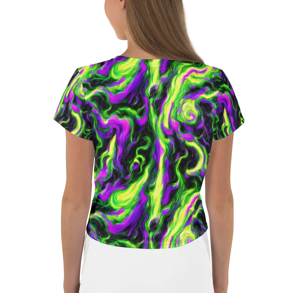 Neon Marble on Crop Tee — Back
