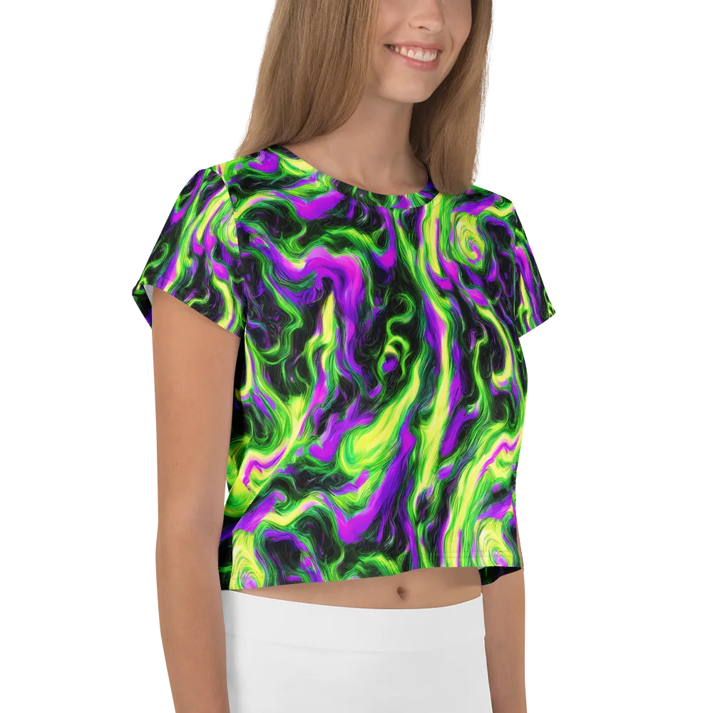 Neon Marble on Crop Tee — Right