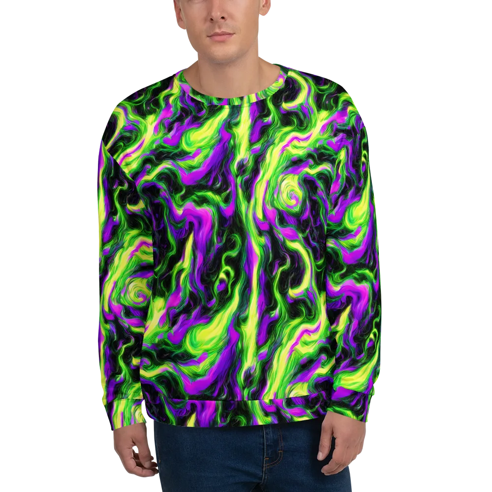 Neon Marble on Sweatshirt — Front