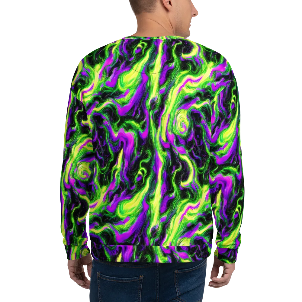 Neon Marble on Sweatshirt — Back