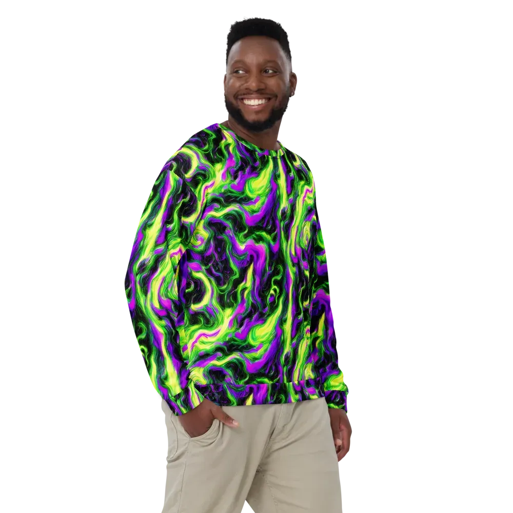 Neon Marble on Sweatshirt — Front
