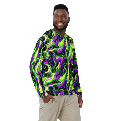 Neon Marble on a Sweatshirt