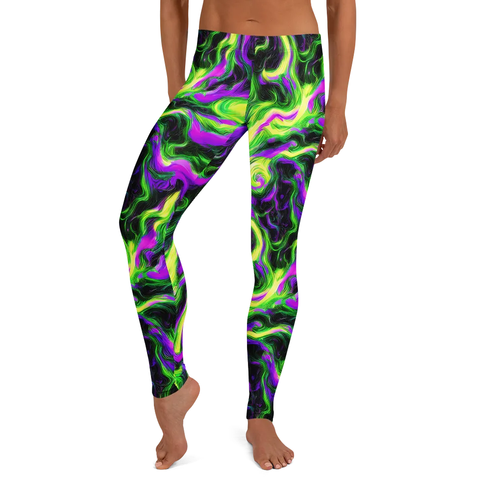 Neon Marble on Leggings — Front