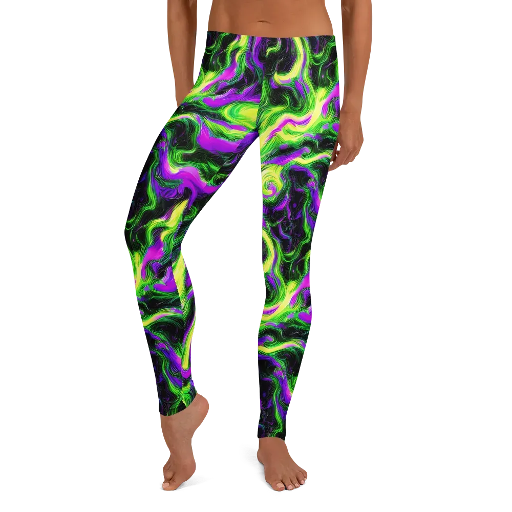 Neon Marble on Leggings — Front