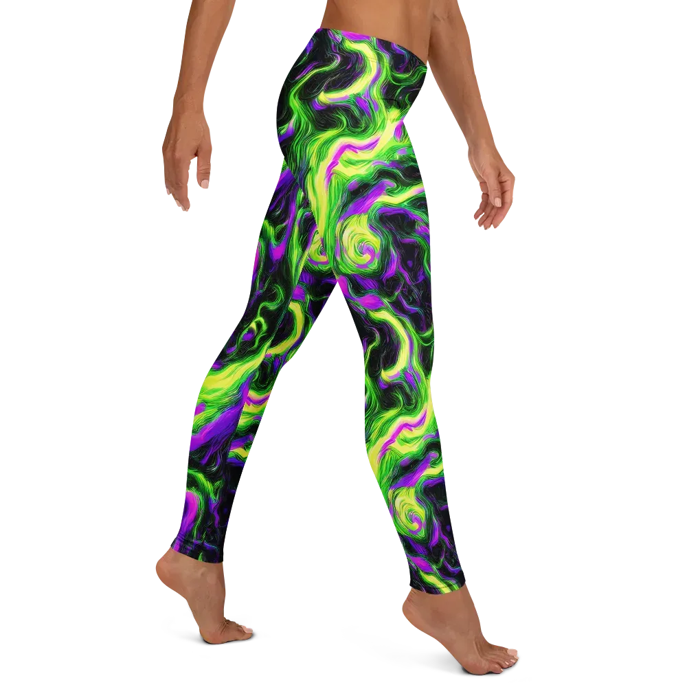 Neon Marble on Leggings — Right