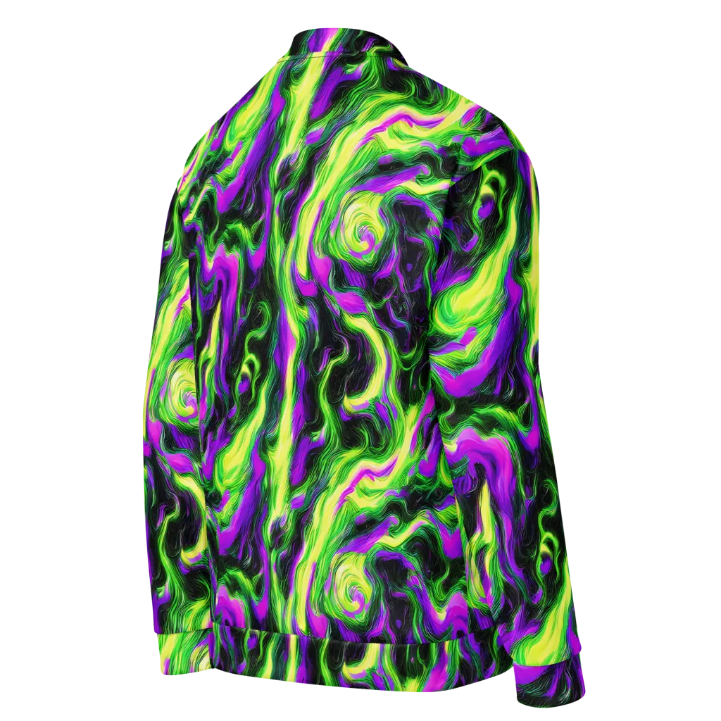 Neon Marble on Bomber Jacket — Right Back