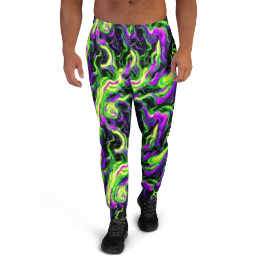 Neon Marble on a Men's Joggers