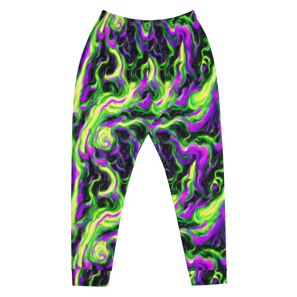 Neon Marble on Men's Joggers — Front