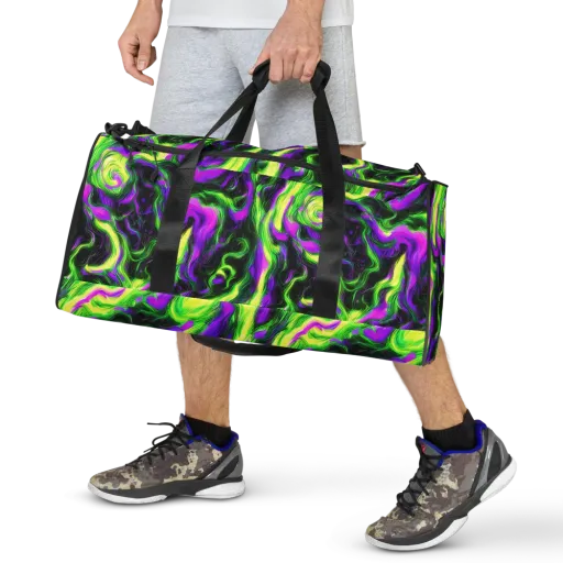 Neon Marble on a Duffle Bag