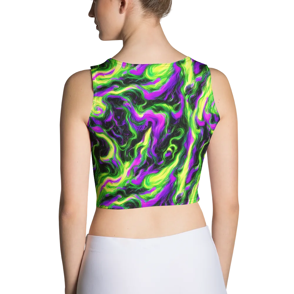 Neon Marble on Crop Top — Back